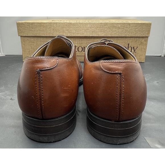 Johnston Murphy Rare Aldrich Cap Toe Chestnut Brown Shoes USA Mens 9.5 Fast Ship main image 10
